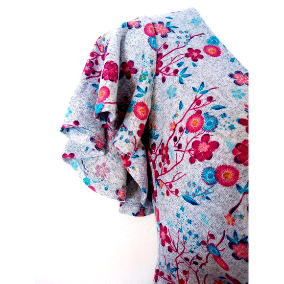 NWT JCP Disney Princess Grey Floral Ruched  Dress - Picture 4 of 9